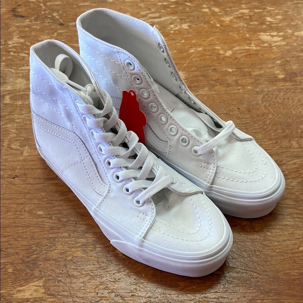 White High-Top Canvas Sneakers